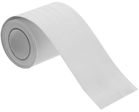 HOMSFOU 2 Rolls Self-Adhesive PVC Skirting Board Covers 5m Flexible Wall Decorative Trim for Baseboard Molding, Peel and Stick Floor Skirting Strip for Living Room, Bedroom, Hallway