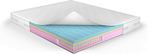 MUUN – Materasso a Molle Insacchettate 160x190 cm, H 25, con Memory Foam, per Letto Matrimoniale, Rivestimento Non Sfoderabile in Tessuto Antiacaro, Anallergico e Indeformabile, mod. IRENE