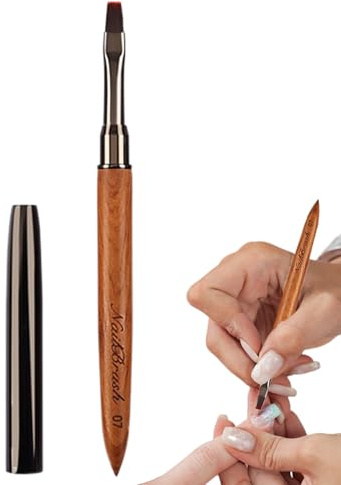 Pincel para con detalles, pincel de esmalte - Pinceles para pintura de uñas, para esmalte de uñas de sándalo para detalles finos, dibujo fino, líneas largas, uso doméstico y salón de belleza