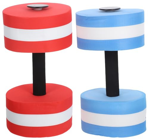 STOBAZA 2 pièces Haltères Aquatiques Flottants EVA Accessoires Fitness Piscine Légers et Résistants pour Musculation et Exercices de Piscine