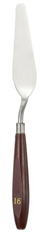 QUARKZMAN Coltello Da Pittura Strumento Per Pittura 3.74 X 1.1 Acciaio Inossidabile Spatola Coltelli Tavolozza Strumenti Raschietti Con Manico In Legno Di Faggio Per Acrilico Rosso/Argento