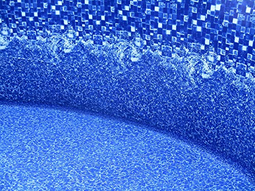 SPIRATO Lámina interior de cristal para piscina, adecuada para piscinas de pared de acero con diámetro de 427 x 120 cm