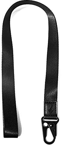 HEZEN Coole Lanyard für Schlüssel, Halsriemen Schlüsselbund für Frauen, Lanyard Logo für Männer, ID Lanyard (schwarz)