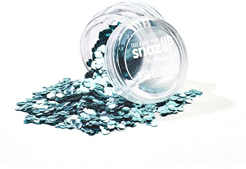 Snazaroo Bio Glitter Face and Body Paint, Biodegradable Chunky Gliter, Sky Blue Colour, 3g