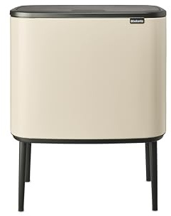 Brabantia Bo Touch Bin - 36L Inner Bucket (Soft Beige) - Waste Kitchen Bin - Soft-touch