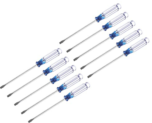 sourcing map 10 Stk Mini- Schlitzschraubendreher, 3,0mm Flachkopf 127mm Länge für die Reparatur kleiner Geräte