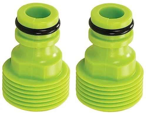 hep® Garden Hose Pipe Connector screw type Adaptor Hose Pipe adaptor 3/4 BSP Male Screw Type Accessory Connector Pack of 2