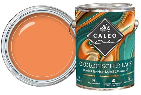 Caleo Color WÜSTENFUCHS Orange Paint 0.15 Litres - Ecological Paint for Furniture - Natural, Solvent-Free, Toy Safe