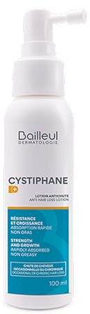 Bailleul | Cystiphane + | Lotion Anti-chute | Chute de cheveux (occasionnelle ou chronique) | Freine la chute | Stimule la croissance et augmente le diamètre du cheveu | Sans rinçage | Spray 100 ml