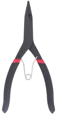 Pinza per Anelli Elastici Piatti, Pinza per Anelli di Sicurezza Punte Angolate a 90°, Impugnatura Ergonomica in PVC, Design Caricato a Molla per un Facile Utilizzo, Pinza Larga