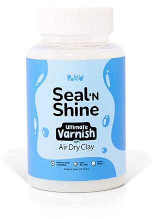 Pott'd Seal ‘n’ Shine Vernice Lucidante Suprema per Argilla Autoindurente Smalto Acrilico Trasparente e Sigillante per Ceramica
