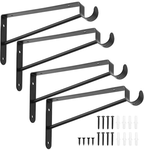 Supporti per scaffale, 4 pezzi. supporto per barre e angoli pesanti, montati a parete