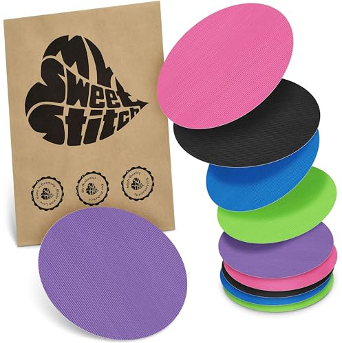 MySweetStitch - 10x Cerotti sensore universale rotondo, cerotto di fissaggio per FreeStyle Libre 3, Dexcom G7, Omnipod e altri, impermeabile, traspirante, delicato sulla pelle, Arcobaleno