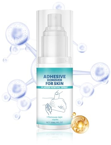 Klebstoffentfernungsspray, 30 ml, hautberuhigende Feuchtigkeitscreme, professioneller Klebstoffentferner für Bandagen, Aufkleber, Klebeband, sichere Erwachsene, sanfte Anwendung auf Kleidung, Möbeln