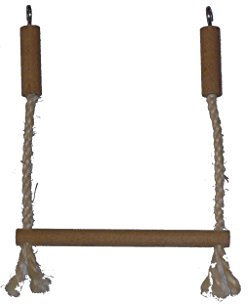 pipano Vogelschaukel 15 cm, Ø 12 mm Sisal 5 mm für Vogelkäfig, Schaukel, Wellensittich, VSH12