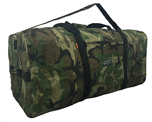 Heavy Duty Cargo Duffel Large Sport Gear Drum Set Equipment Hardware Travel Bag Rooftop Rack Bag (30 x 15 x 15, Camouflage)