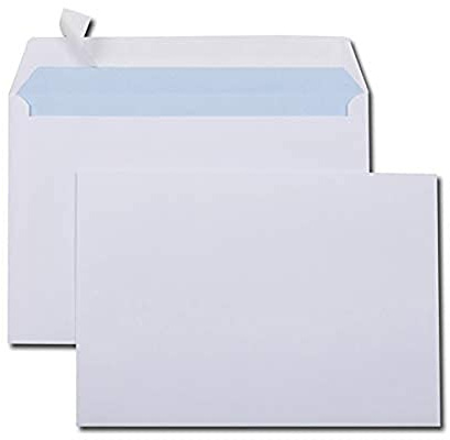 GPV - Boite de 500 Enveloppes - Format C5 (162x229 mm), sans fenêtre, qualité papier blanc : 80 g/m2 - Certifié PEFC