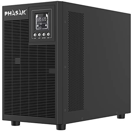 Phasak PH 9230 - Sistema de alimentación ininterrumpida (3000 VA, LCD, USB, SNMP, RJ45, RS-232)