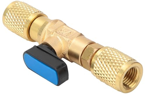Mässing kylvätskeventil Avstängningsventil Luftkonditioneringssystem Kylmedel_adapter Anslutning till slang Kylverktyg G1/4'' kylvätskeventilanslutning