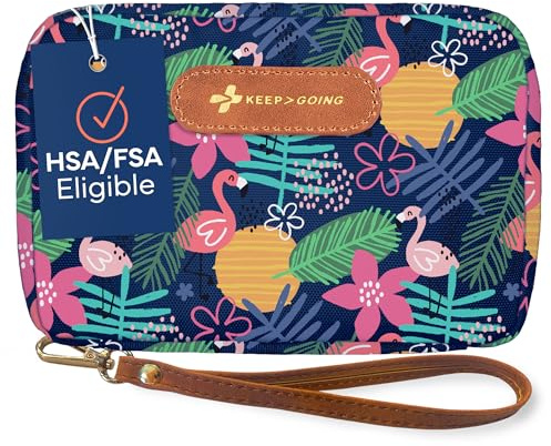 KeepGoing Travel First Aid Kit for Kids – 130 Pc. for Car, Home, Purse, Diaper Bag & Backpack with Latex-Free Bandages - Mini First Aid Kit Travel Size TSA-Approved