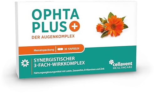 Natürliche Augenvitamine - kurzes Mhd 12/2025 - Lutein (20mg) & Zeaxanthin (4mg) - Höchstdosiertes Beta Carotin aus Ringelblumen-Extrakt - mit Zink & Vitamin B, vegane Augenkapseln für die Sehkraft