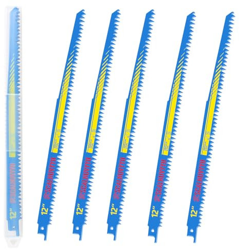 Scalnuvyyh 5TPI - Hojas de sierra sable para madera (300 mm, 5 unidades)