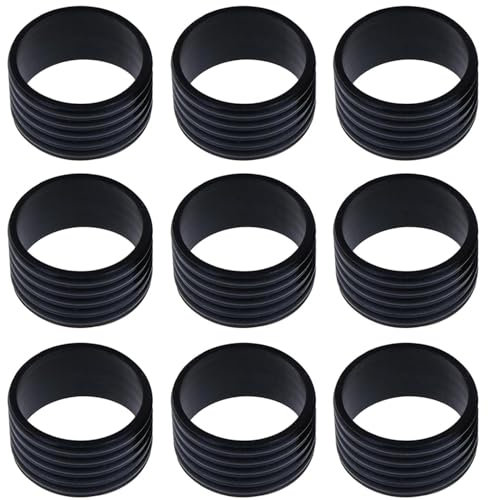 usefulbeauty 9 Stück Griffband Abschlussgummi - Tennisschläger Band Grip Silikon-Handgriff Fix Ringe Stretchy Schlägerhandgriff Gummiring | Für Squash Badminton Racquetball Bunt