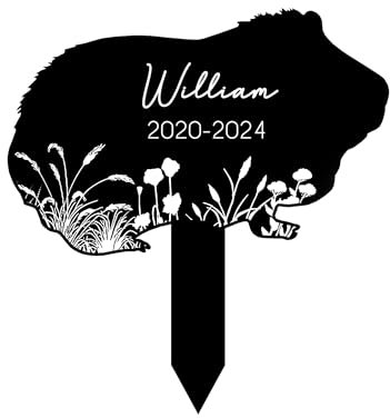 Piquet commémoratif personnalisé pour Cochon d'Inde, Cadeau de sympathie pour Les cochons d'Inde, Cadeau de sympathie pour Les Amoureux des cochons d'Inde, décoration de Jardin pour Le cimetière