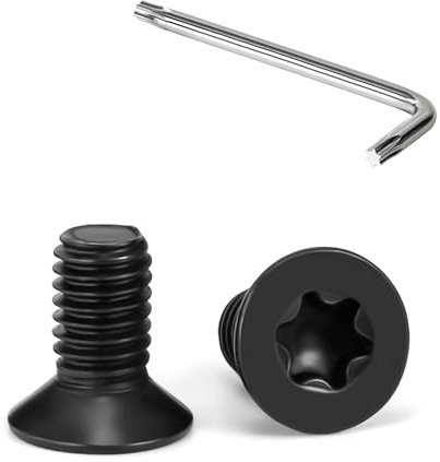 Tunejoy Vis à Tête Fraisée Torx M5 x 10 mm Noir Vis à Six Pans Creux en Acier Inoxydable A2 V2A à Tête Fraisée Métaux avec Clé T25 Filetage Complet 20 Pièces