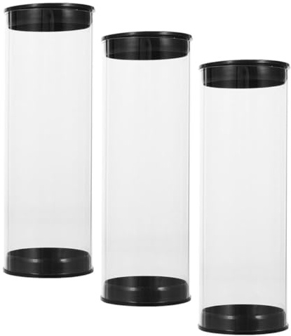 BESTonZON 3Pcs Portable Golf Ball Storage Box Clear Case for Home Display Reusable Golf Ball Carrier Tube for Ball Collection and Showcase