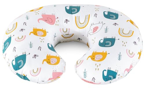 Labtec Cojín de Lactancia Bebe, Almohada de Lactancia, Cojín para Alimentación con Biberón, 100% algodón Funda de Almohada extraíble