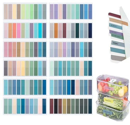 NiceBest Marcadores Adhesivos 2400 Piezas, 12 Estilos Notas Adhesivas Índices para Libros Colores Sticky Tabs para Notas, Libros, Clasificación de Archivos, Escuela, Oficina