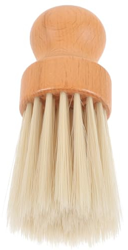 IMIKEYA Brosse à poils souples pour nettoyage de voiture et de meubles avec manche en bois de hêtre, pour enlever la poussière de bureau et d'armoire, compacte et facile à ranger