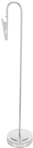 Lurrose Porte-mémos en Métal Argenté 20 Cm, Clip Support pour Notes et Cartes de Table, Porte-cartes Bureau Compact et Polyvalent pour Organisation de Bureau et Événements