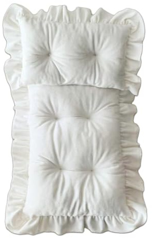 Juego de almohada y colchón para fotografía de recién nacidos de 2 piezas, accesorios de fotografía para bebés de algodón, herramienta de asistencia de estudio reutilizable, accesorios de de