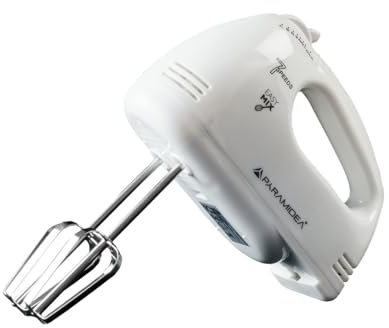 PYRAMIDEA Sbattitore Mixer con 2 Fruste Manuale 200W Colore Bianco MIC245