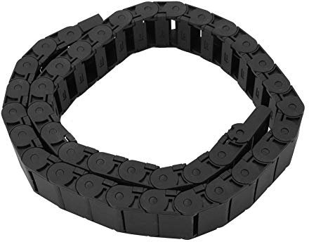 MLMLH Chaîne de Traînage de Câble en Nylon, Chaîne Porte Câbles, 1m 15 mm X 30 mm Noir Accessoires de Machine de Gravure de Câble, Support de Câble, pour Imprimantes 3D et Machine CNC