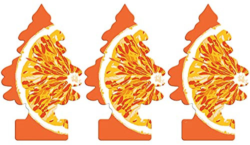 Little Trees Air Freshener Tree LTZ084 Orange Juice Fragrance For Car Home Boat Caravan - Triple Pack