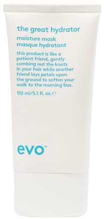 EVO the great hydrator moisture mask 150ml I Feuchtigkeitsspendende Haarmaske für trockenes und coloriertes Haar I verleiht Geschmeidigkeit, Glanz und reduziert Frizz I vegan, ohne Sulfate