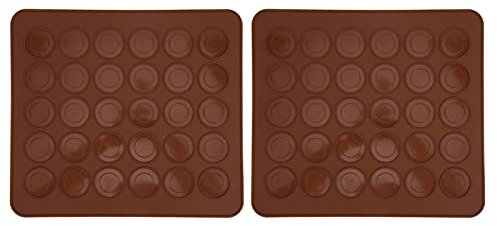 tapete para macarons Alfombrilla De Silicona Para Hornear Macarrones, Alfombrilla De Silicona Para Hornear, Juego De 2 Bandejas Para Hornear Macarrones De Silicona Antiadherentes, Revestimiento Para G