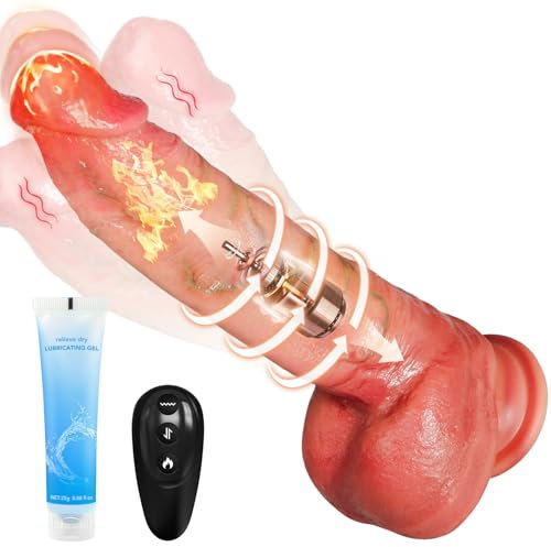 22cm Klassische Dildo für Frauen,10 Vibrationen 7 SchubmaBnahmen,42 ℃ beheizbarer Vibratoren, Vibrator Groß Anal Dildos Penis G-Punkt Vibratoren mit Saugnapf Sexspielzeug Eichel für Frauen