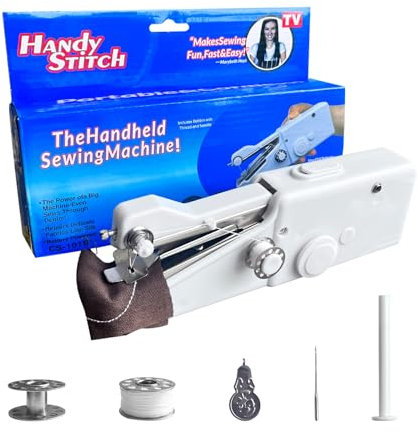 UBRAVE Handheld Sewing Machine With Sewing Accessories,Diy Mending Machine Household Sewing Handheld,Easy To Use. For Beginners And Professionals To Use At Home, Dormitory Or While Raveling(White)