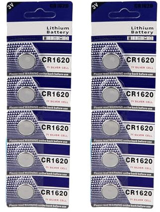 Pack Of 5/10 CR1620 Button Cell Battery Coin Cell Battery For Watches Remote Key Long Stable Voltages Output