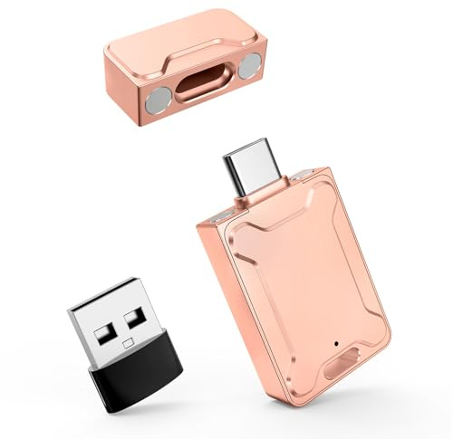 【Nessuna APP】Nanopell Chiavetta USB C 128 GB Utilizzata per Espandere la Memoria Aggiuntiva del Telefono. Pendrive Type C per lphone15+/Android/PC. Con Adattatore USB Separato e Coperchio Magnetico.
