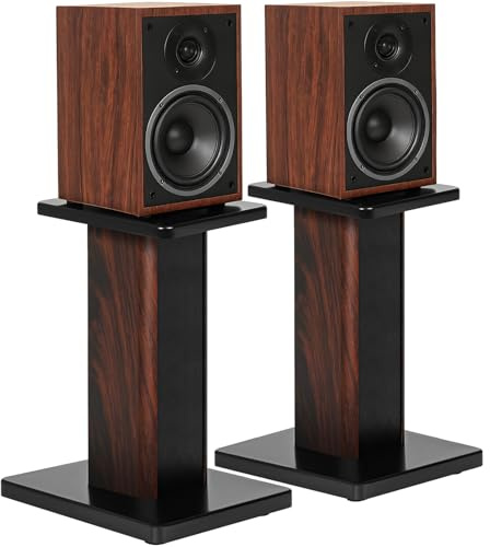Lot de 2 Supports de Haut-Parleurs Universels en Bois 40CM, Charge 50KG