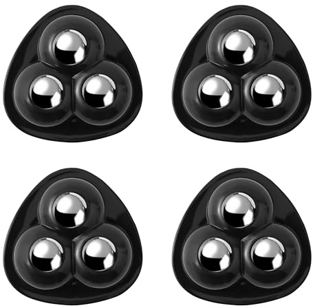 4 Roulettes Adhésives Autocollantes, Roulettes Pivottantes à Roulements à Billes pour Meubles, Poubelle et Petits Appareils Ménagers
