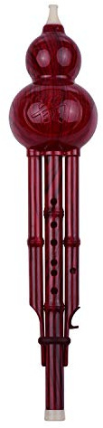 POENVFPO Traditional C Key Hulusi Gourd Flute, Hand Carved Gourd with Bamboo Pipes, 157g Lightweight Musical Instrument for Beginners, Includes Carry Case and Chinese Knot