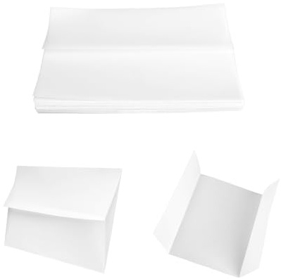 Hopzab 40PCS Translucent Vellum Wraps, 18x12.9cm Pre-Folded Jackets for Invitations, Smooth Finish, Wedding & Party Stationery