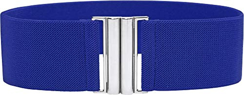 BlackButterfly Ceinture Élastique Femme Fermoir Emboîtable, Bleu roi, XL