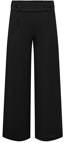 JdY Damen Jdygeggo New Long Pant Jrs Noos Hose, Black/Detail:black Buttons, S / 32L EU